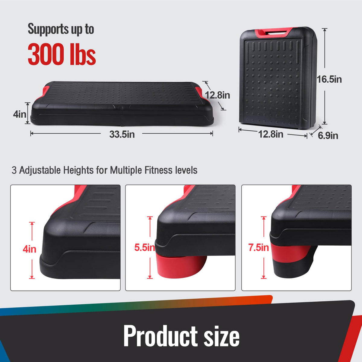33.5" Foldable Aerobic Step Platform P14450