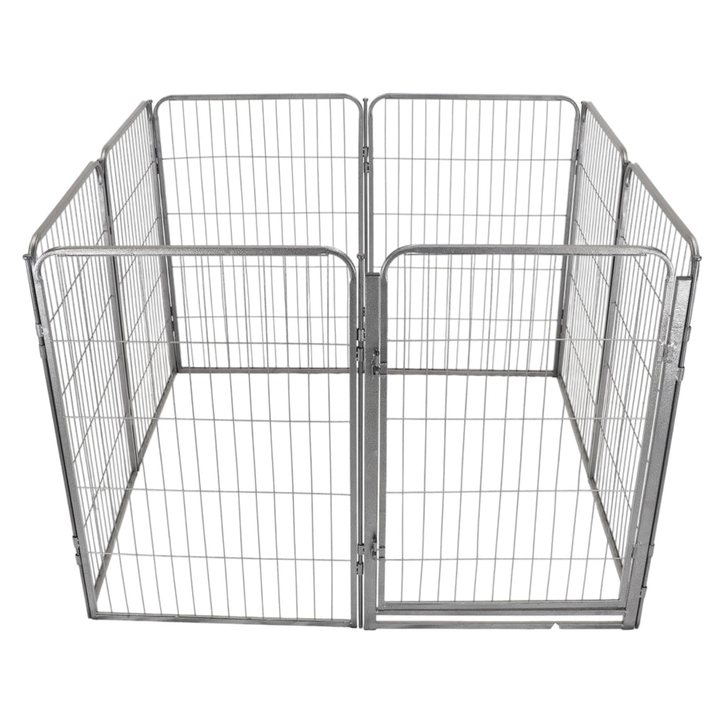 24 inch 8 Panel Portable Grey Metal Pet Playpen V538947