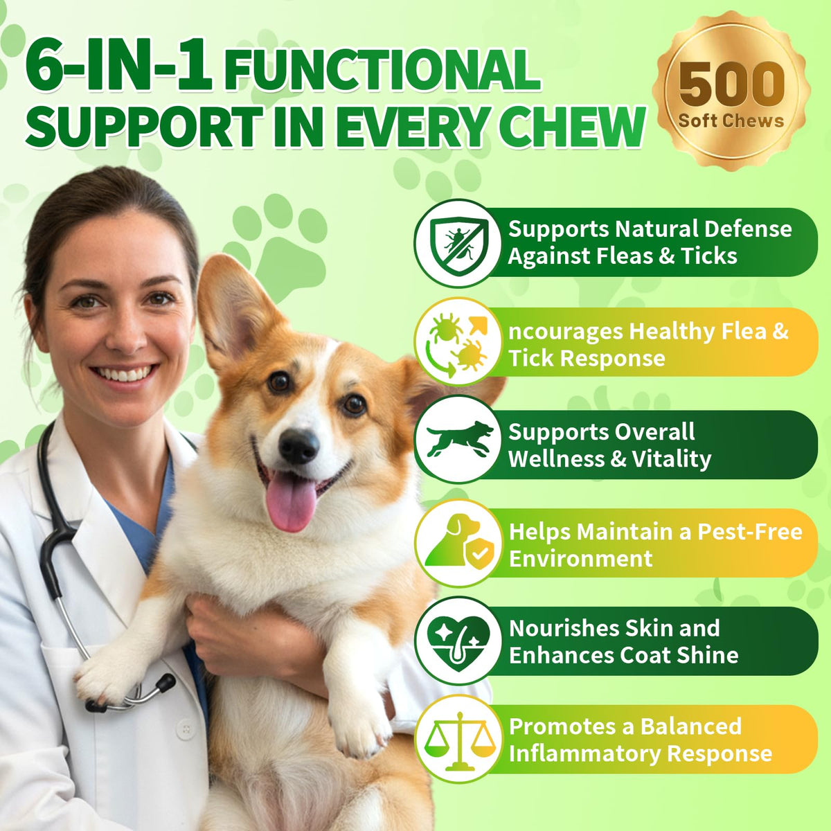 Flea and Tick Prevention for Dogs Chews M890735
