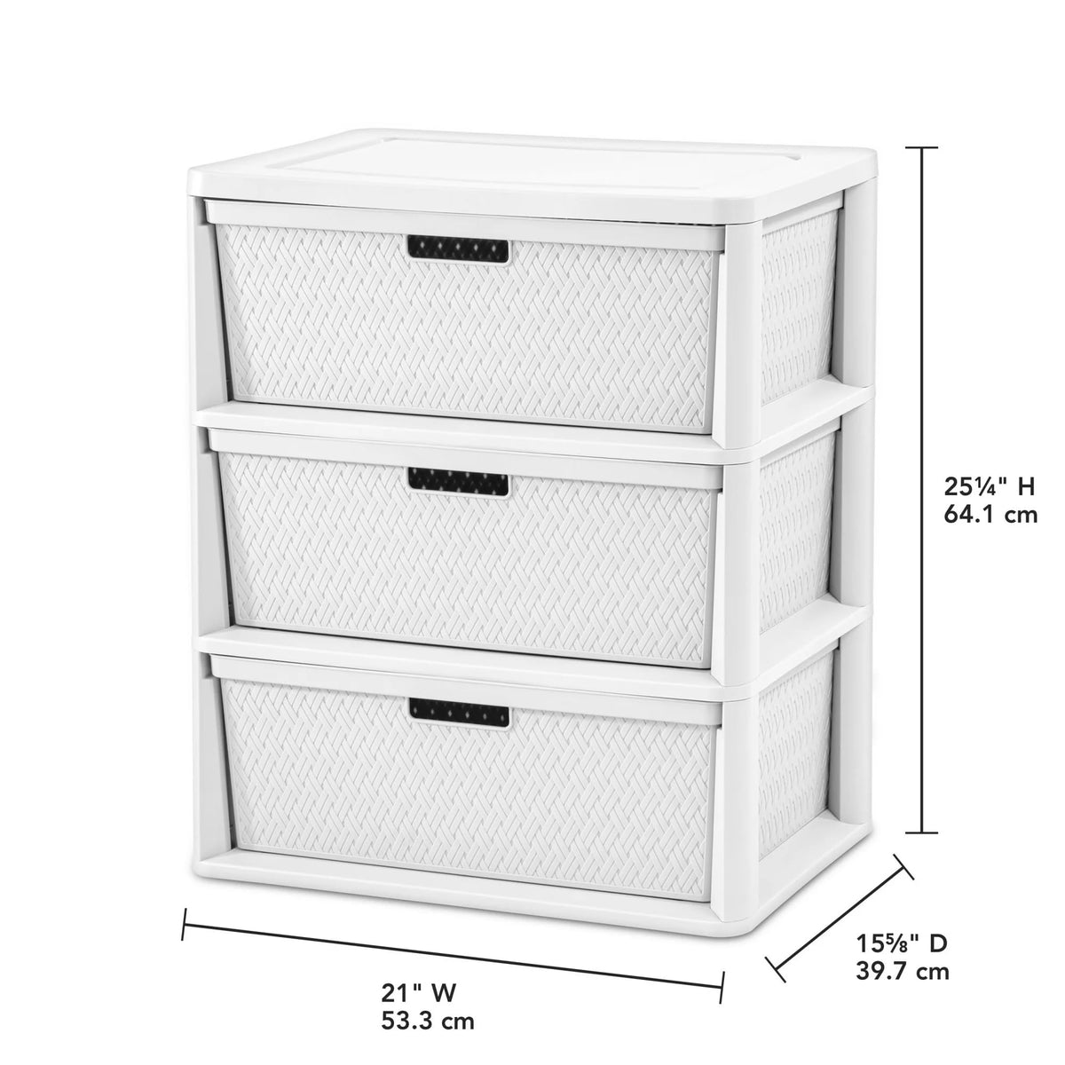 White 3 Drawer Storage Unit G2010