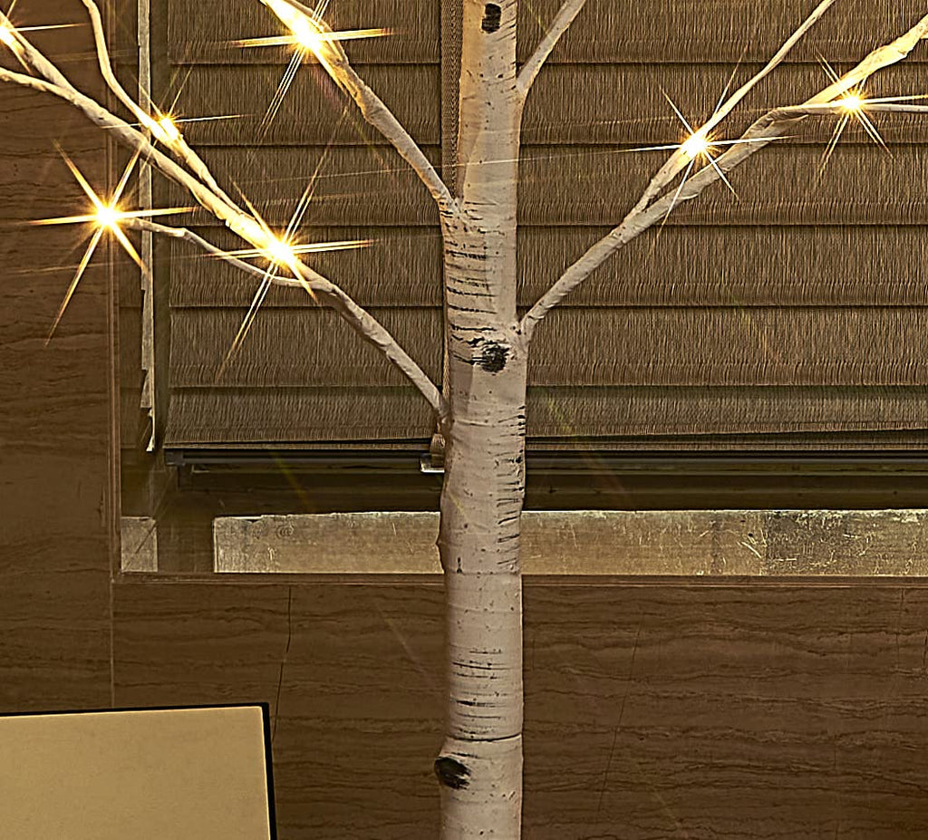 Lighted Birch Tree 8FT 240 Warm White Lights N92714