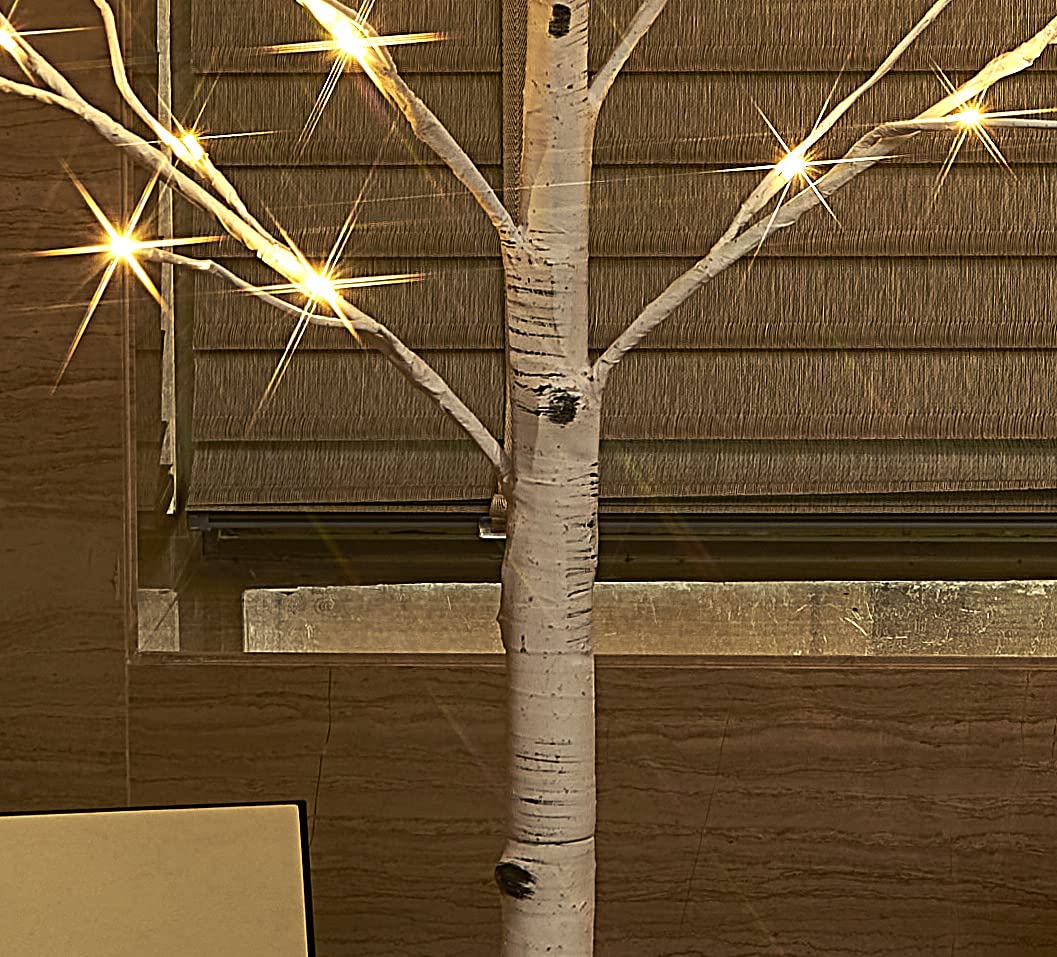 Lighted Birch Tree 8FT 240 Warm White Lights N92714