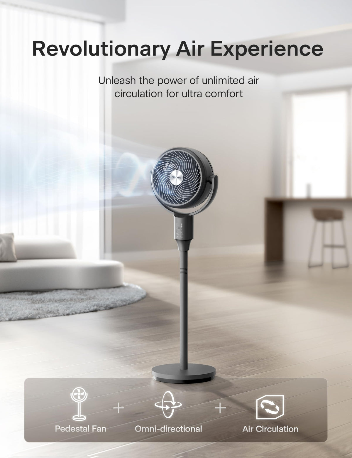 Grey Pedestal Fan I58855
