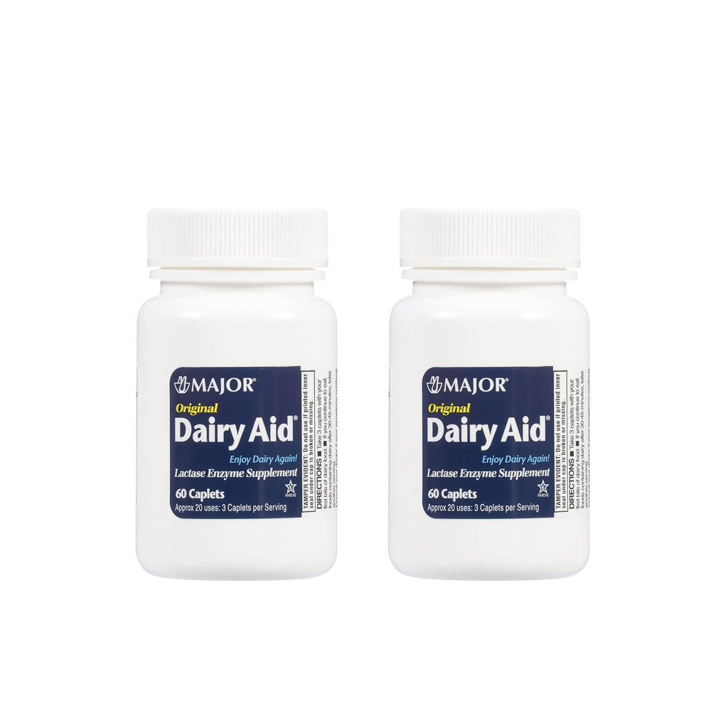 Lactase Enzyme Supplement 60 Caplets 2 Pack Q83706