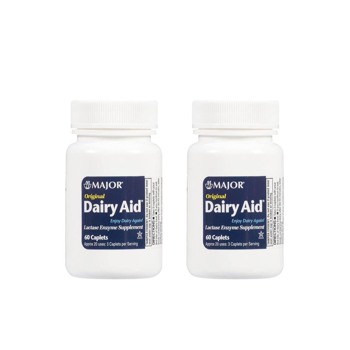 Lactase Enzyme Supplement 60 Caplets 2 Pack Q83706