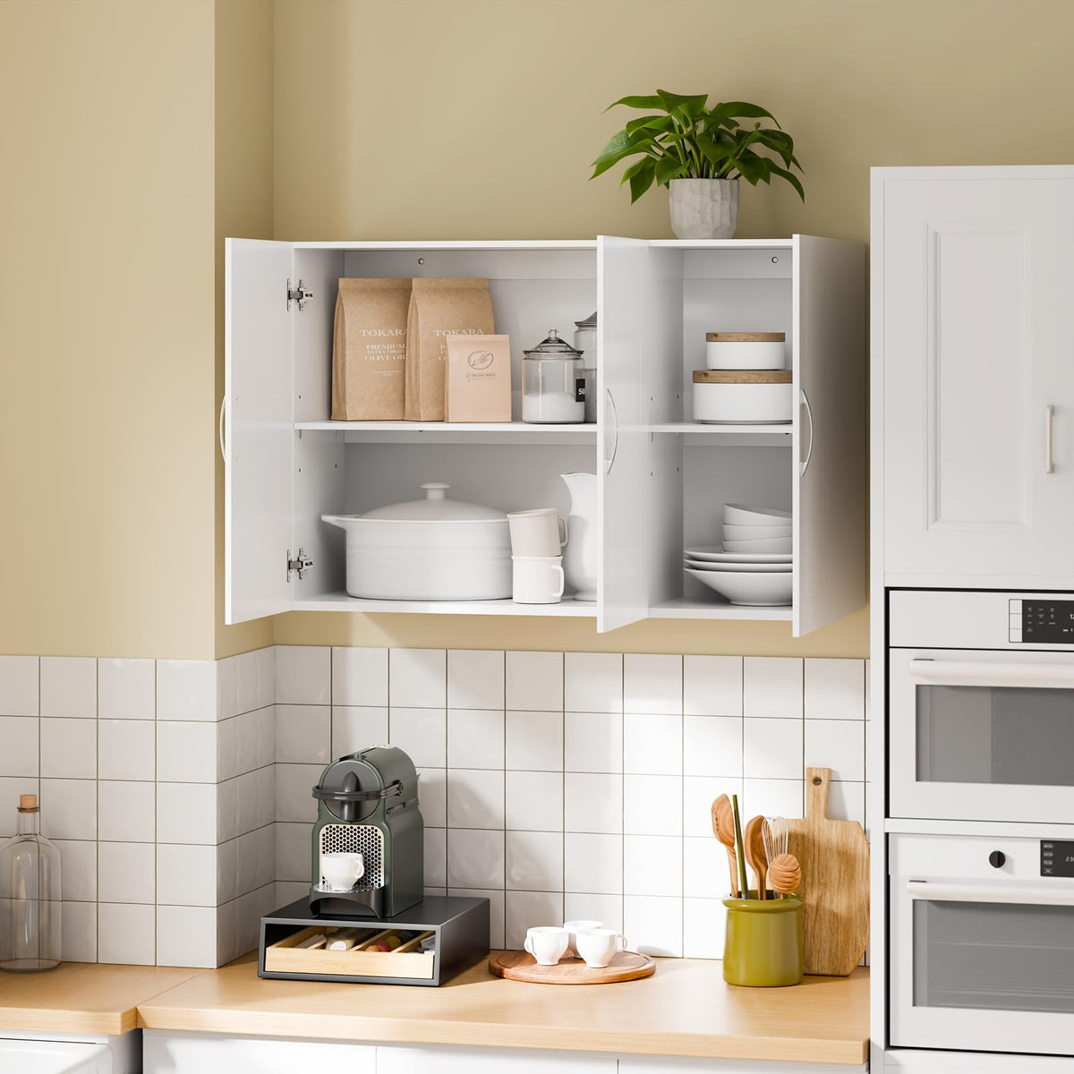 White 3-Door Bathroom Wall Cabinet A462213