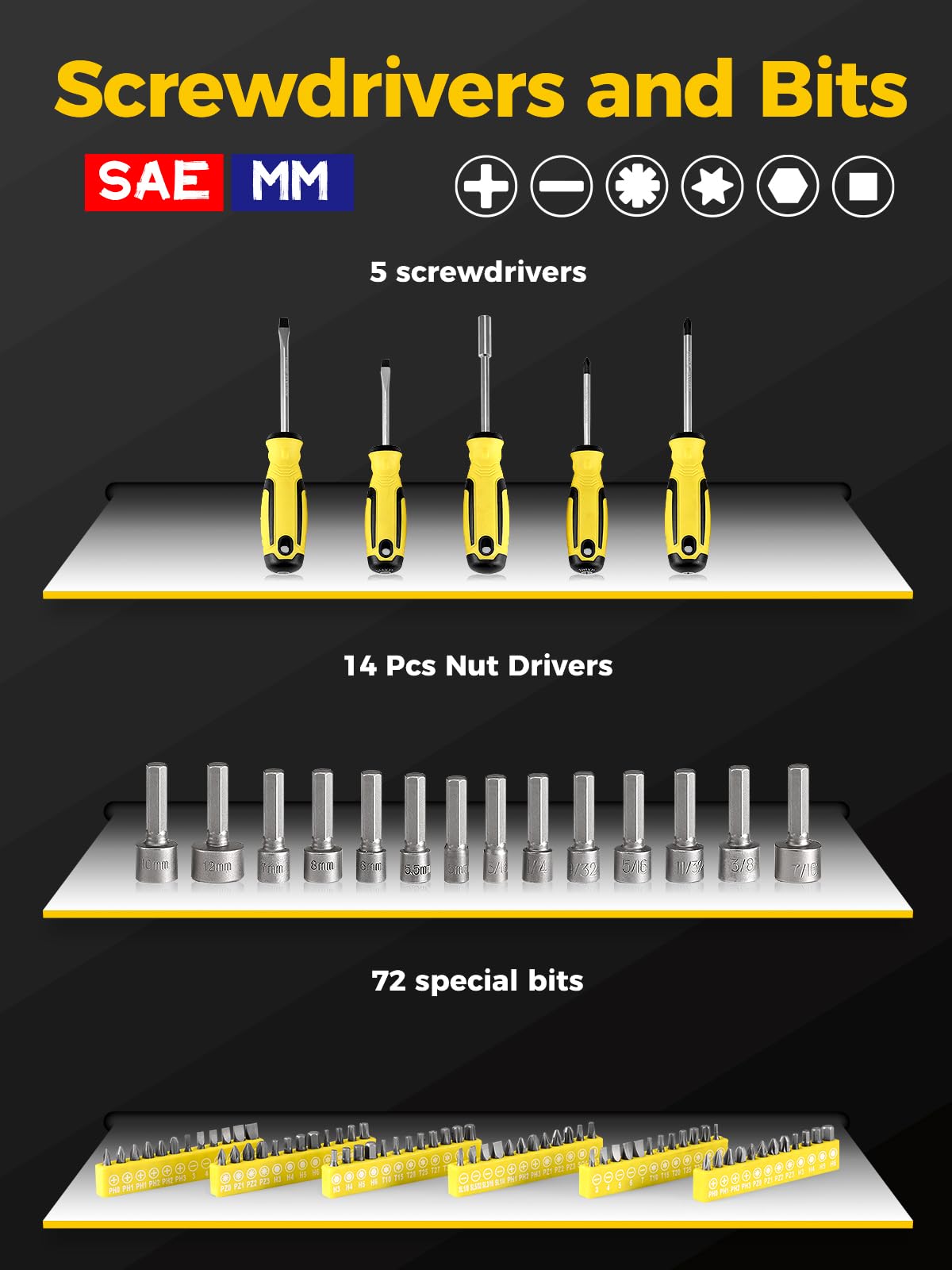 203-Piece SAE/Metric Mechanics Tool Set B68441