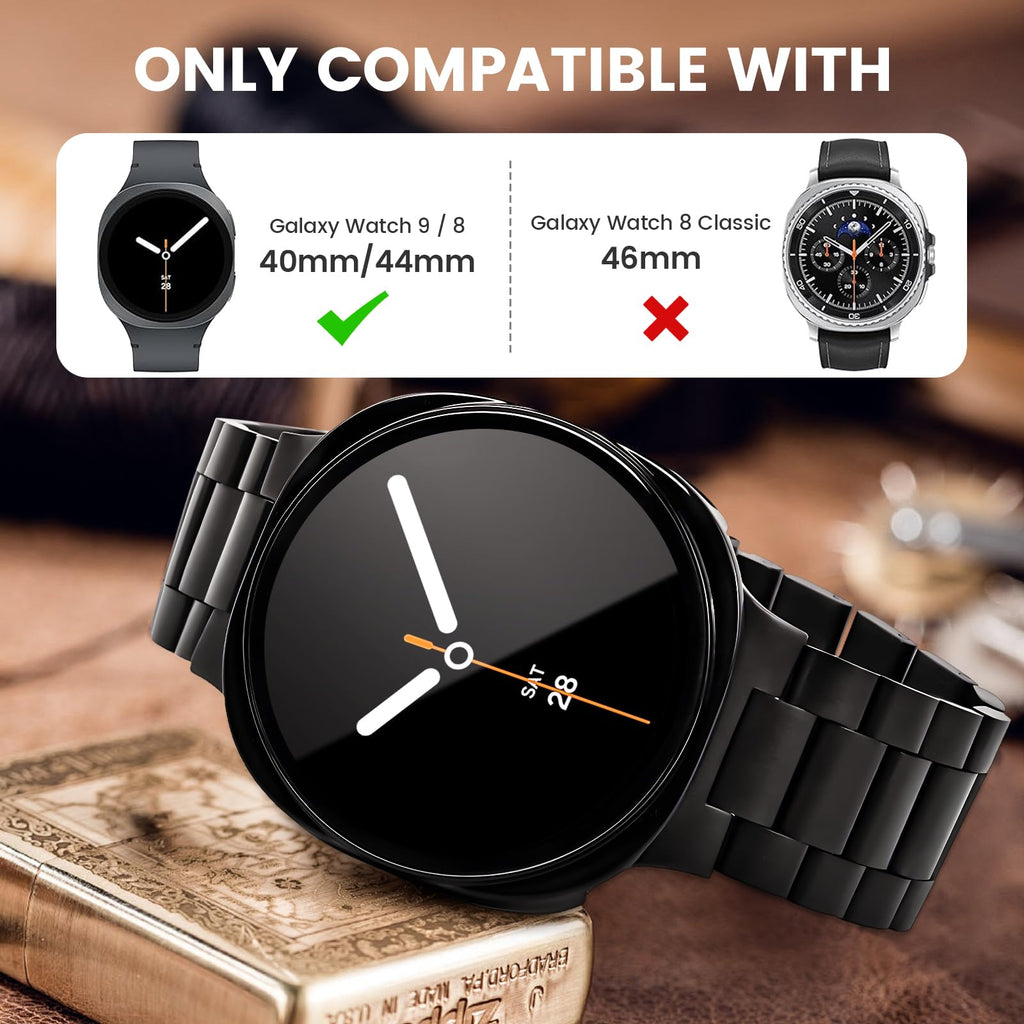Stainless Steel Band and Case for Samsung Galaxy Watch 8 9 44mm 40mm Q792109