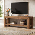 Solid Wood 63" TV Stand with Open Storage Shelves J477