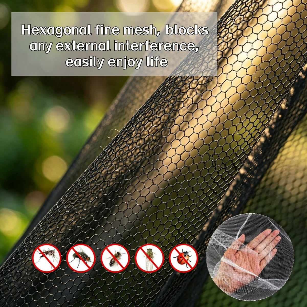 10x10ft Camping Mosquito Net with Hanging Ropes S69157
