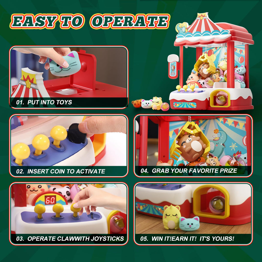 Claw Machine with 30 Mini Prizes Q841