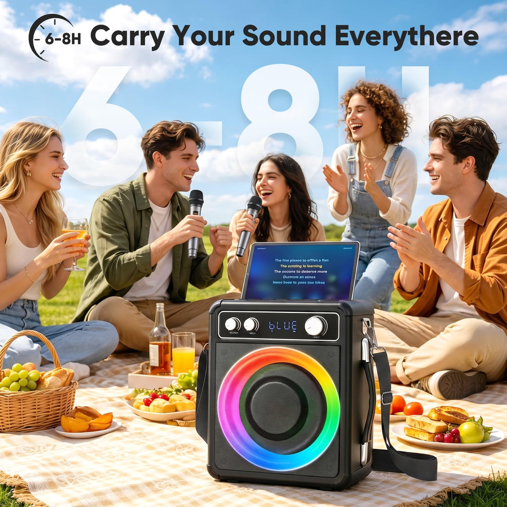 Karaoke Machine with 2 Wireless Mics J964
