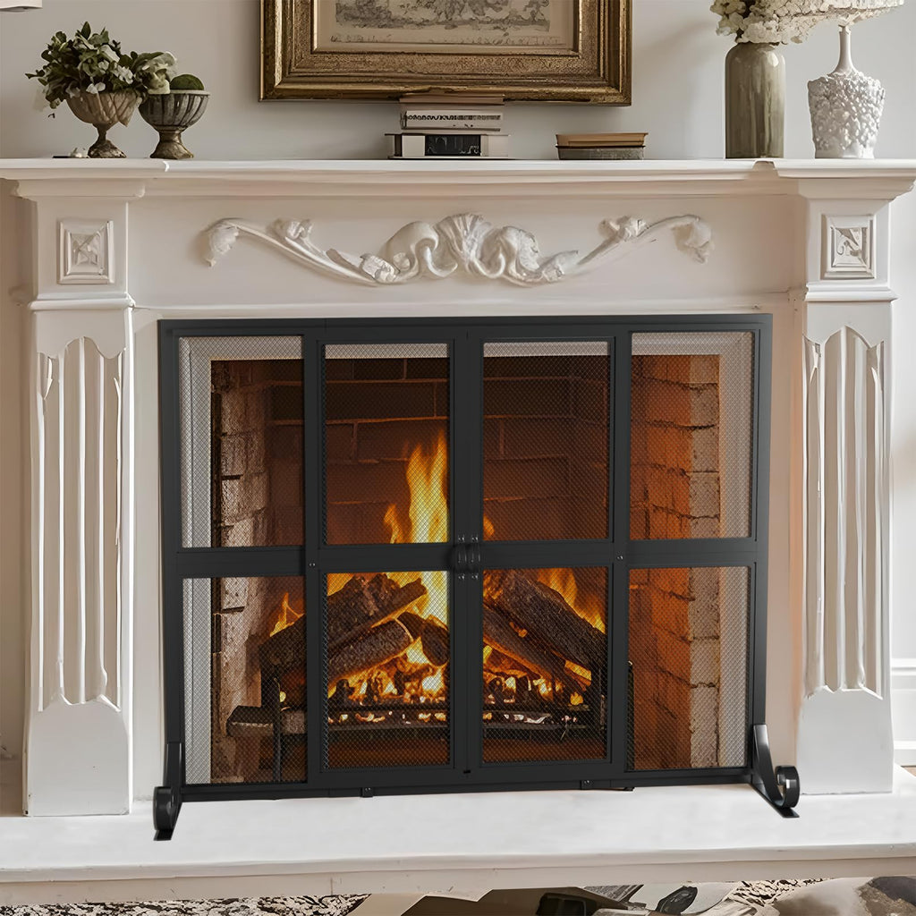 Fireplace Screen with Sliding Doors U379799