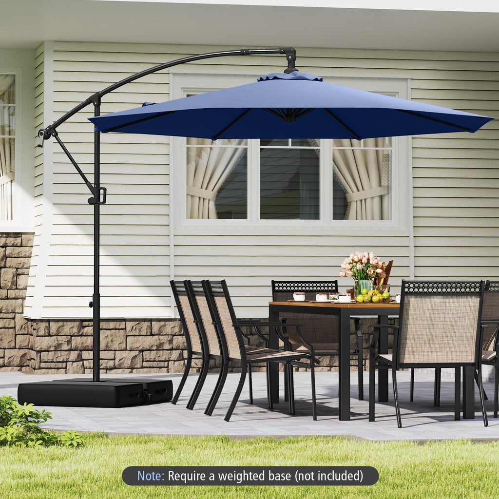 10 FT Navy Offset Cantilever Umbrella U95424
