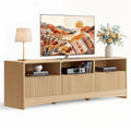 Oak Fluted TV Stand for 65 inch TV with Drawers P44541