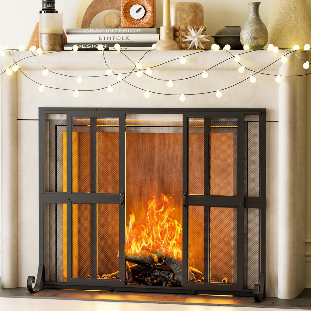 Fireplace Screen with Sliding Doors U379799