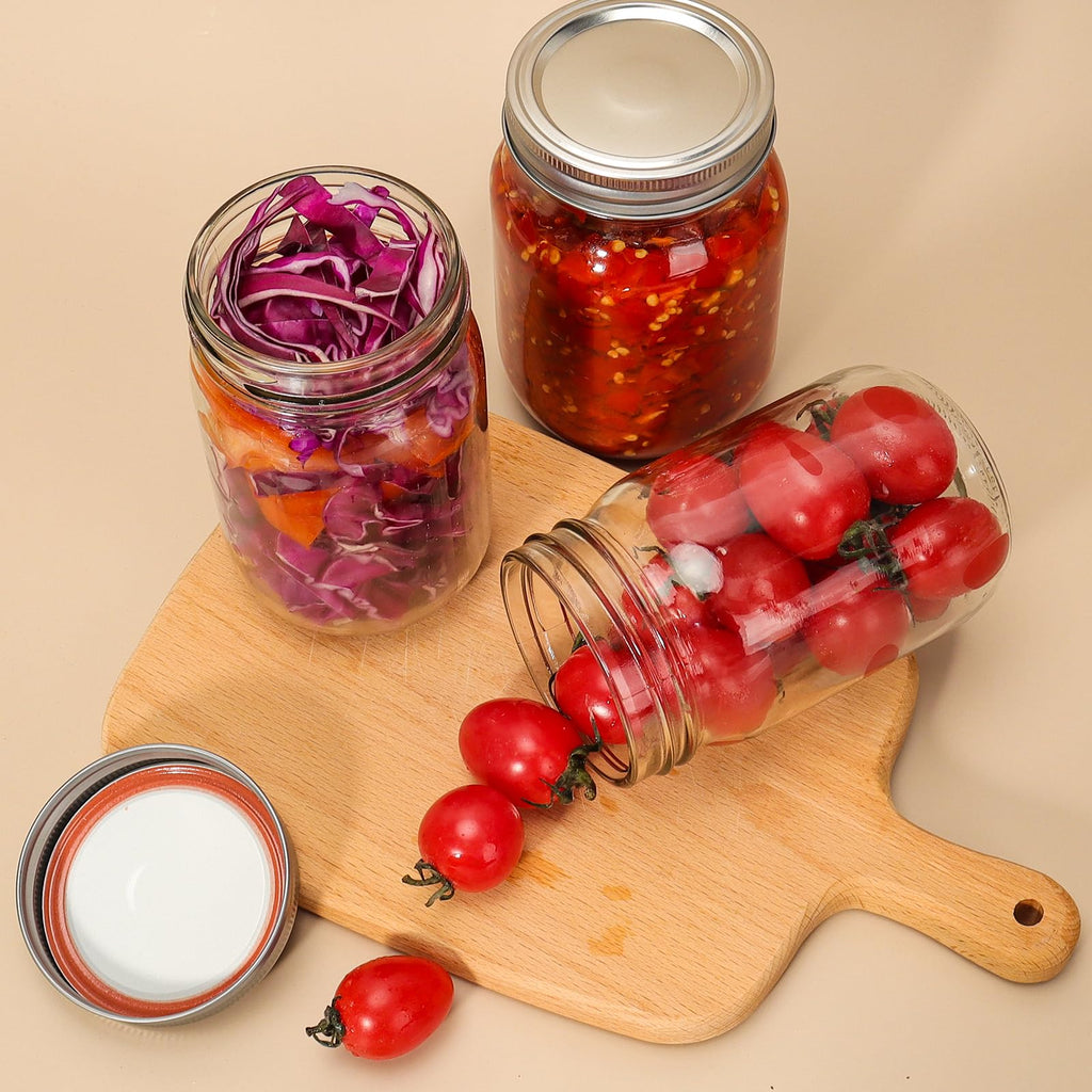 12 oz 20 Pack Glass Mason Jars with Airtight Lids G25121