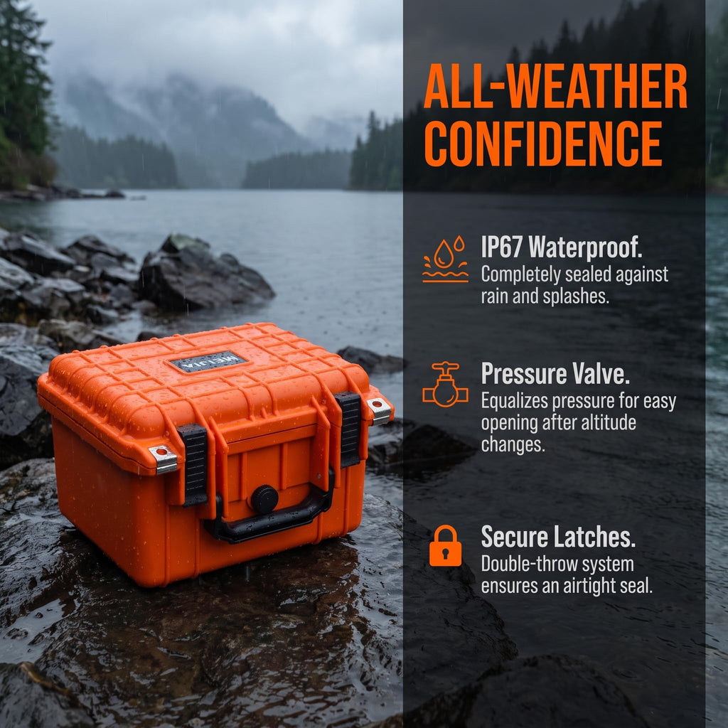 Portable IP67 Waterproof Camera Case with Customizable Foam R140143