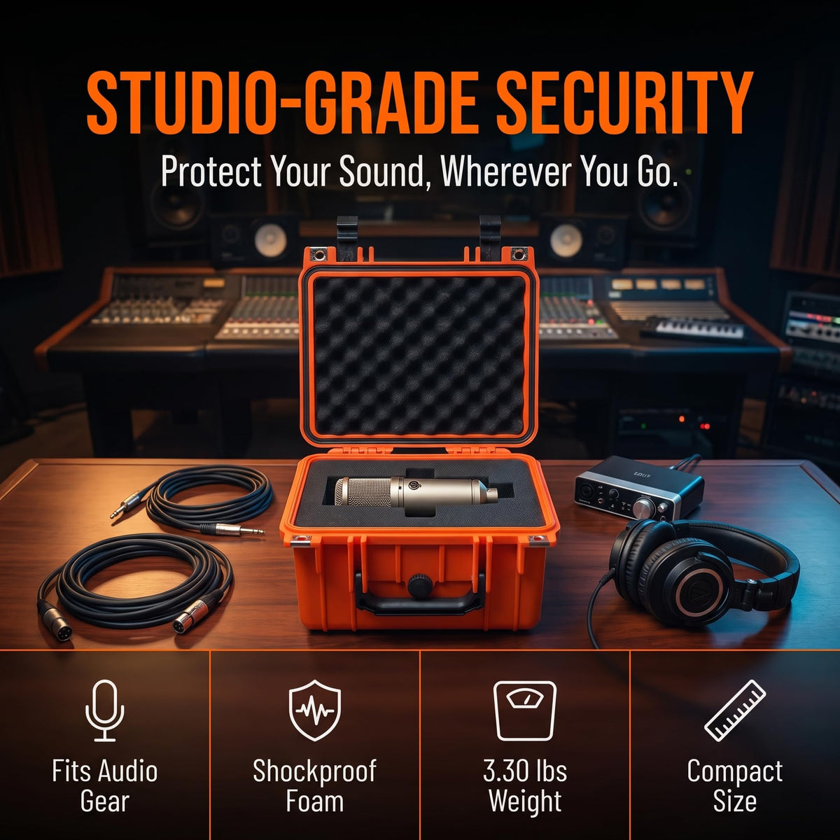 Portable IP67 Waterproof Camera Case with Customizable Foam R140143
