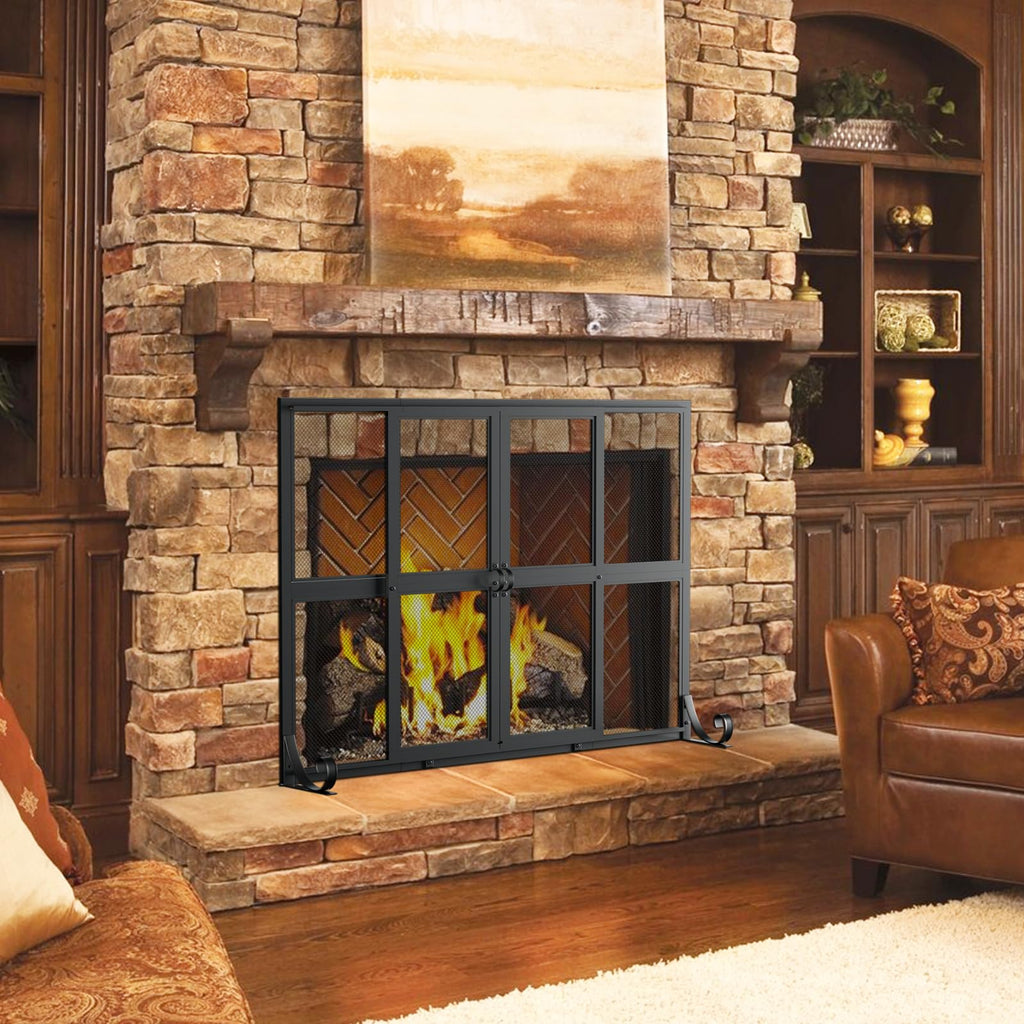 Fireplace Screen with Sliding Doors U379799