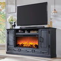 Black Fireplace TV Stand O306971
