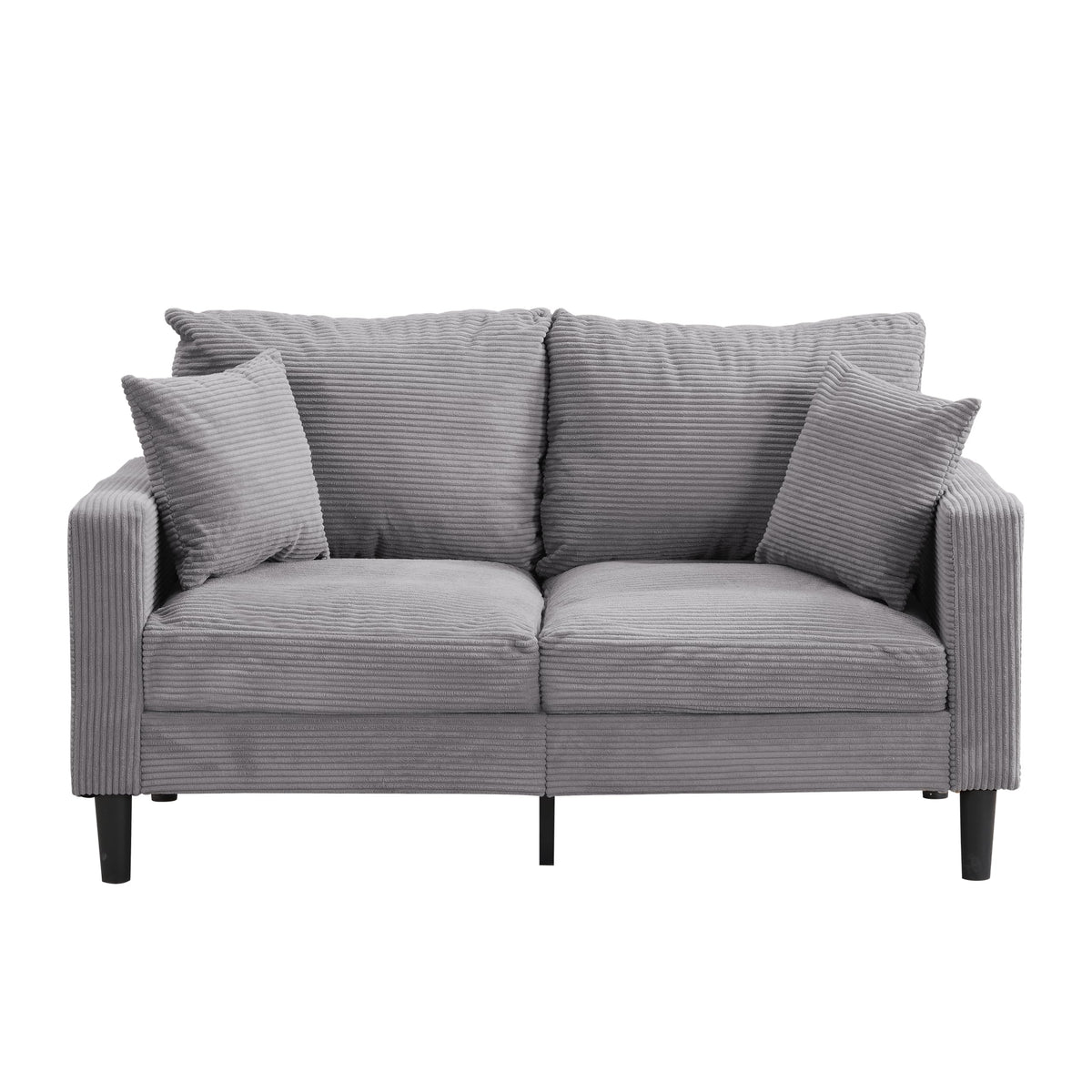 Light Gray 2-Seat Upholstered Loveseat Sofa A558
