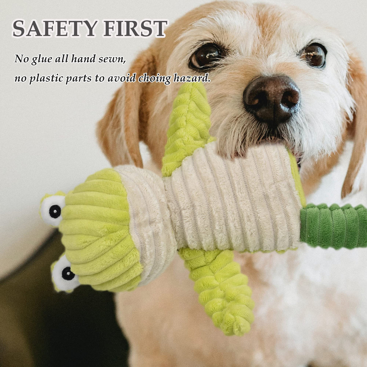 5 Pack Stuffed Squeaky Plush Dog Toys Y2574