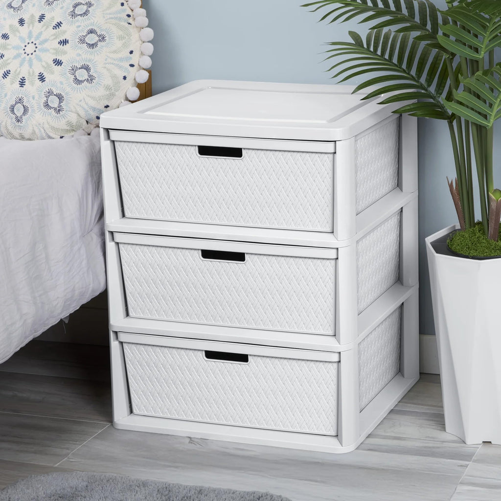 White 3 Drawer Storage Unit G2010