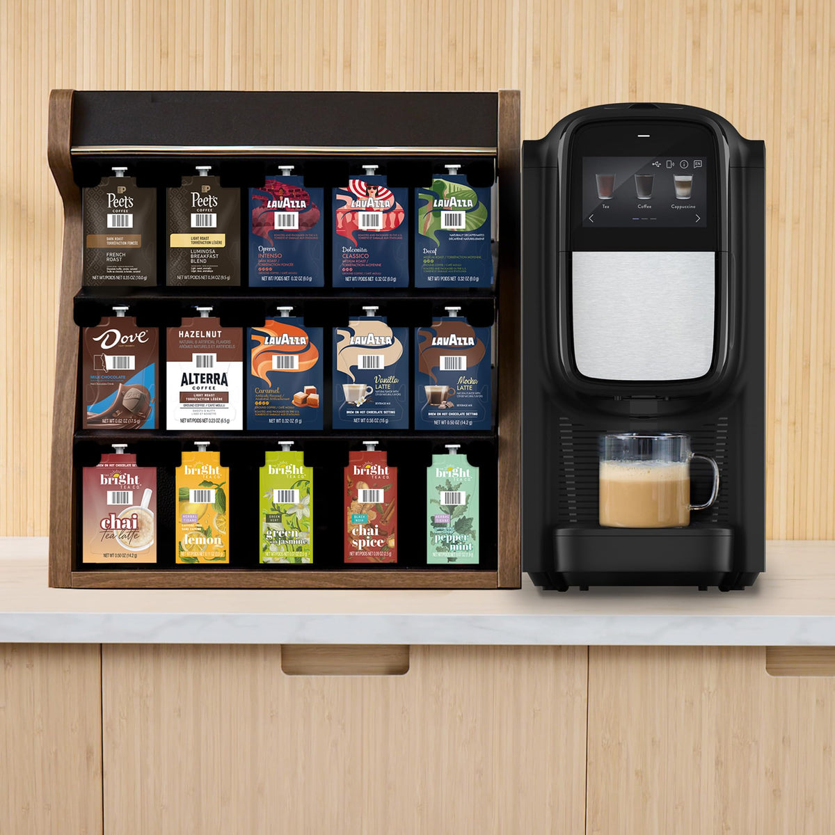 Single-Serve Brewer with Multiple Brew Sizes T1496