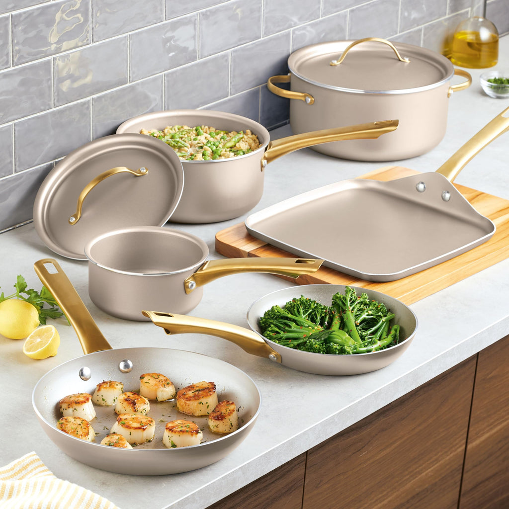 Nonstick Cookware and Pot Set with Lids, Dishwasher Safe, 12 Piece O700215