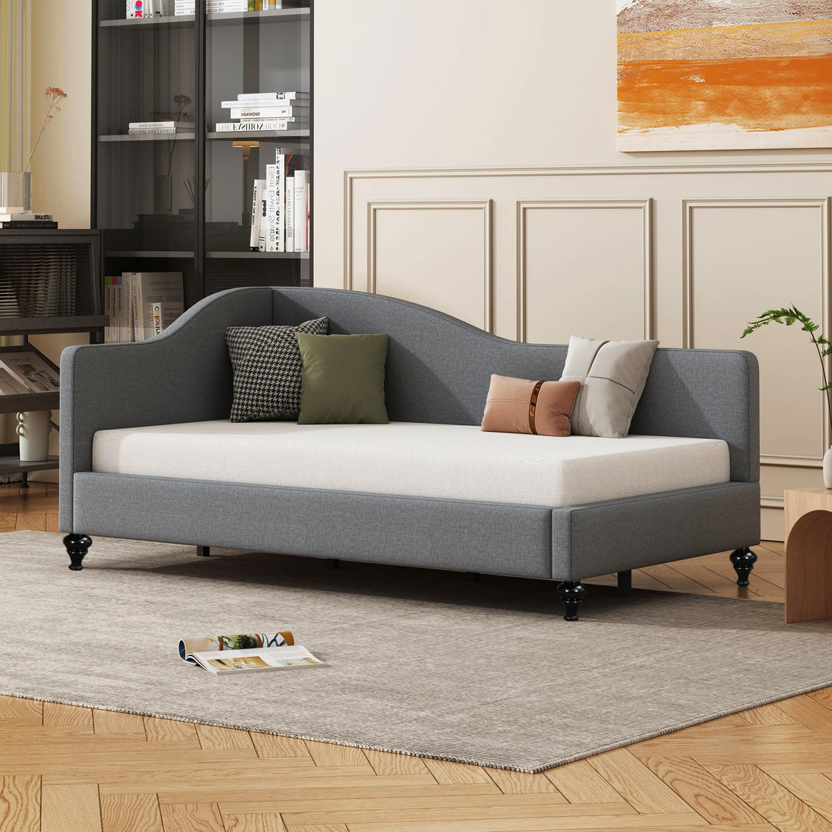 Twin Size Linen Upholstered Daybed O22351