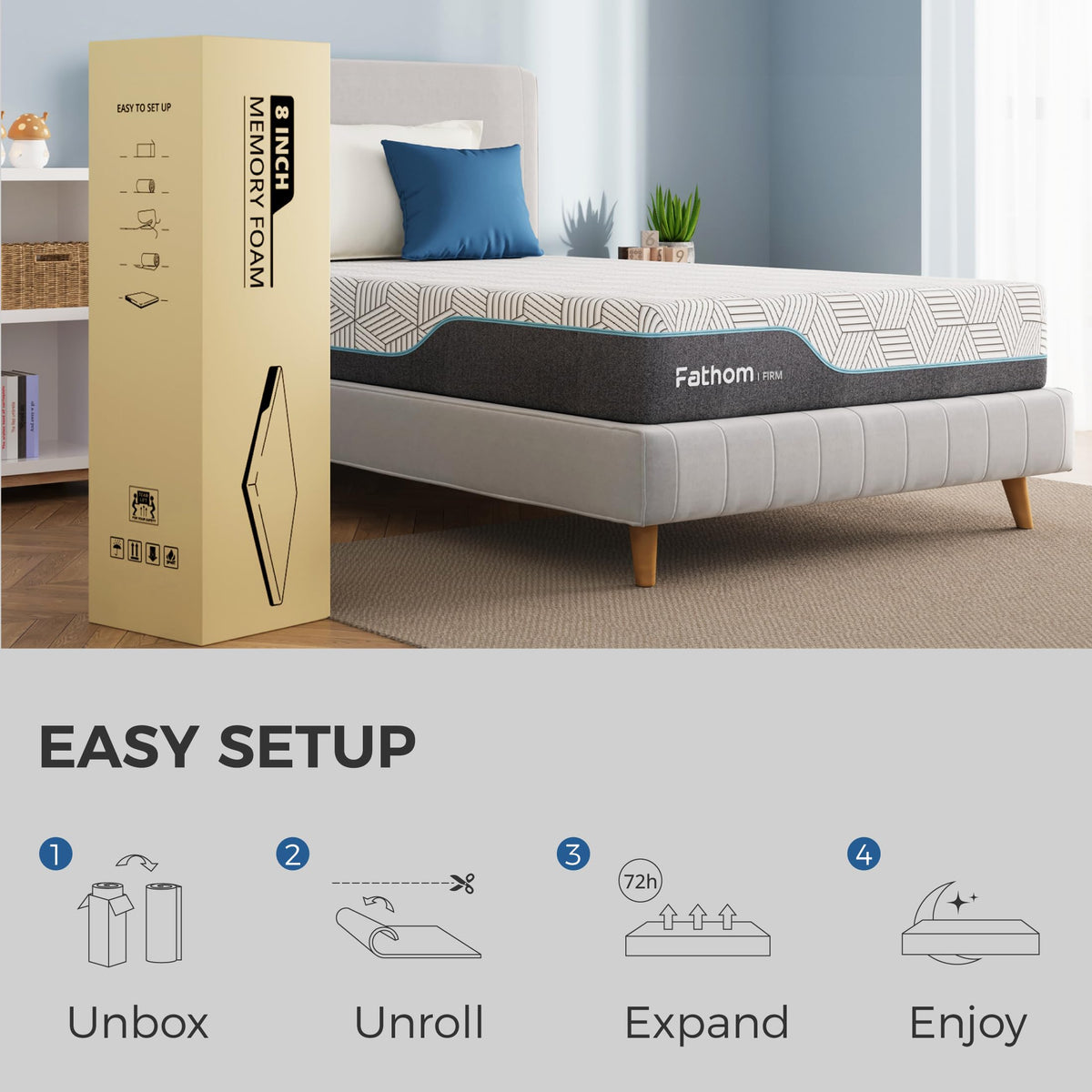 Twin 6 Inch Memory Foam Mattress Z25399