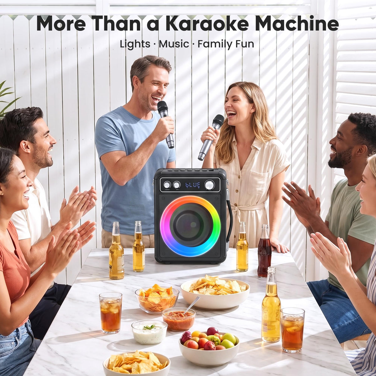 Karaoke Machine with 2 Wireless Mics J964