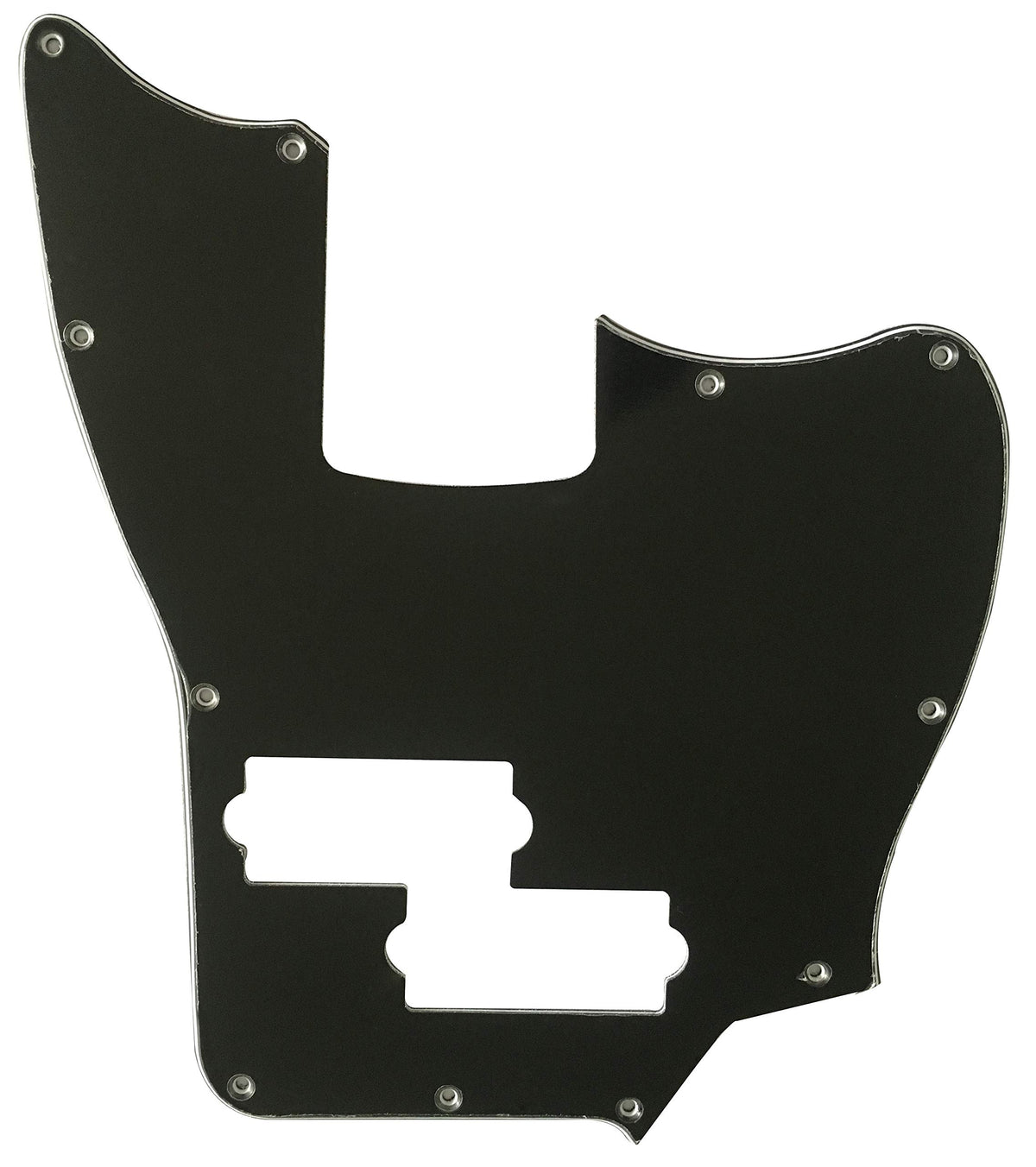 Black 3 Ply Short Scale Bass Guitar Pickguard Y584