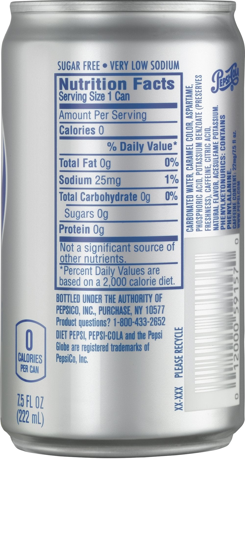 Diet Pepsi 7.5 Fl Oz Mini Cans 24 Pack P5054