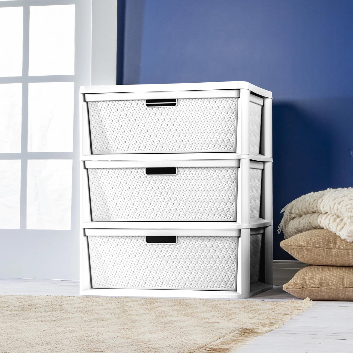 White 3 Drawer Storage Unit G2010