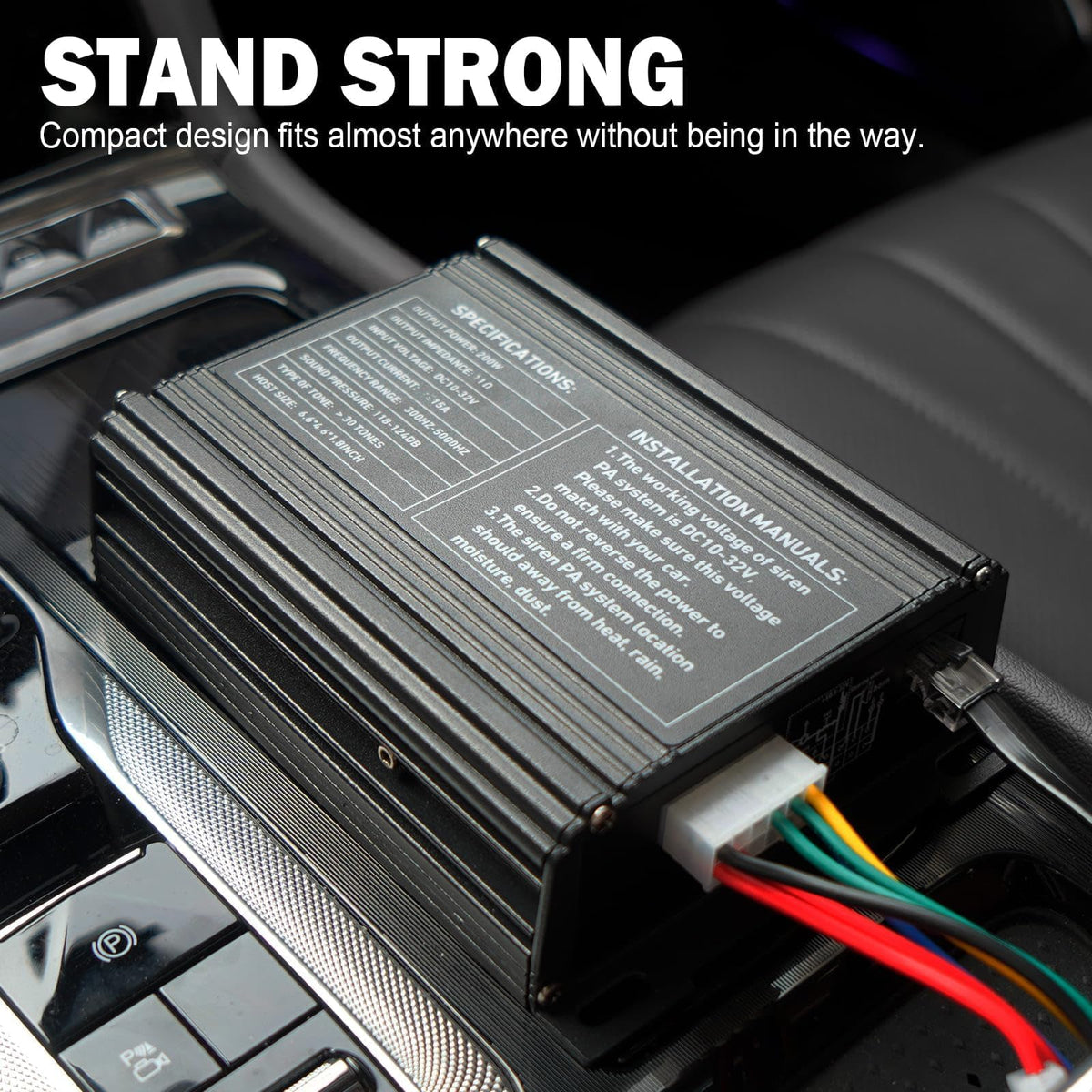 200W Multi-Tones Emergency Siren Speaker Kit with Handheld Microphone E8889