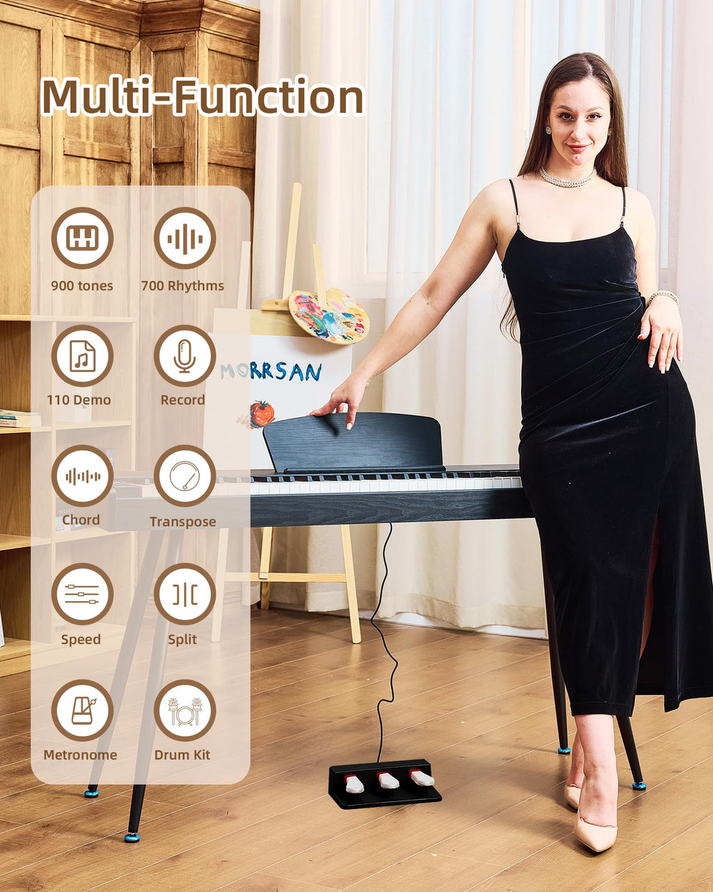 88 Key Weighted Digital Piano P916382