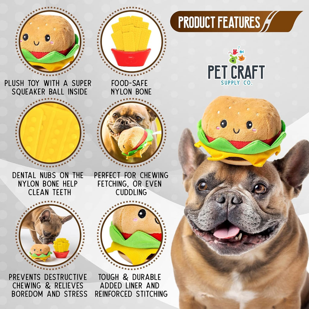 Nylon Squeaky Plush Dog Toys 2 Pack K734844