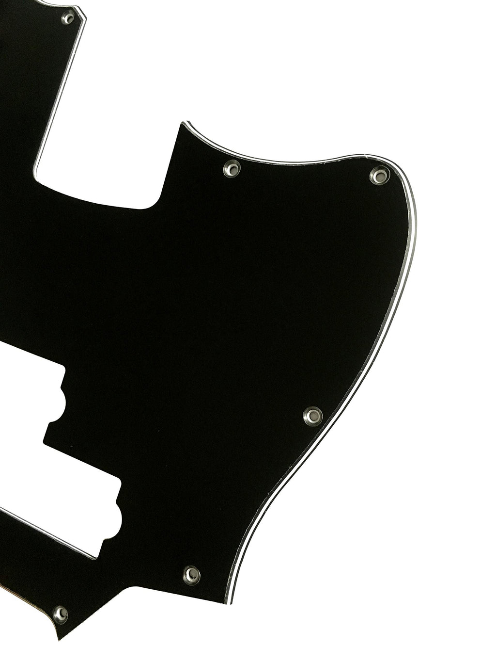 Black 3 Ply Short Scale Bass Guitar Pickguard Y584