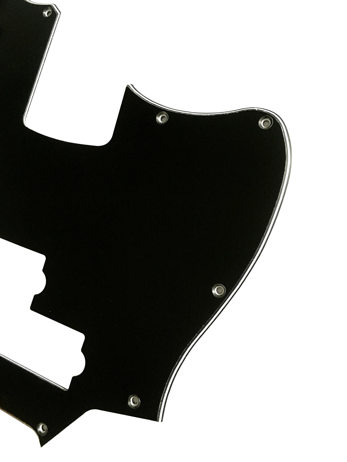 Black 3 Ply Short Scale Bass Guitar Pickguard Y584