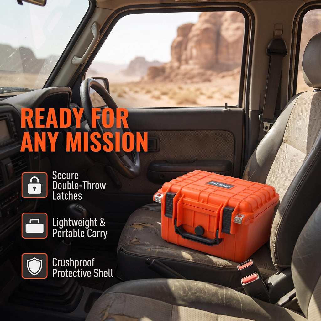 Portable IP67 Waterproof Camera Case with Customizable Foam R140143