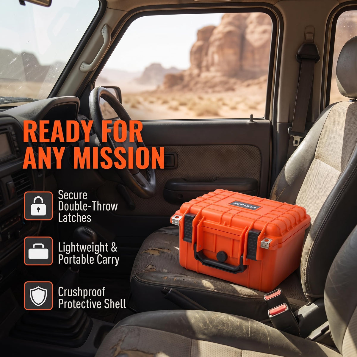 Portable IP67 Waterproof Camera Case with Customizable Foam R140143