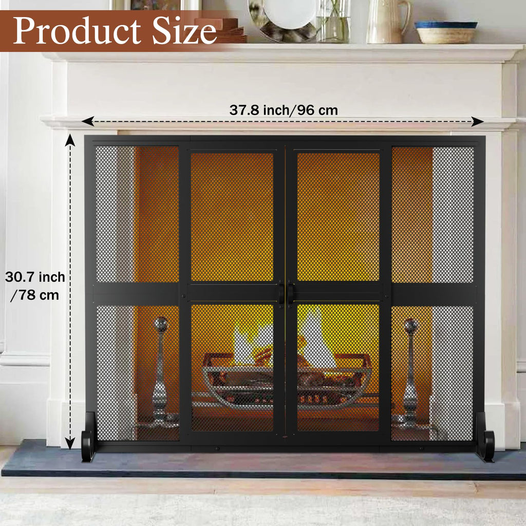 Fireplace Screen with Sliding Doors U379799