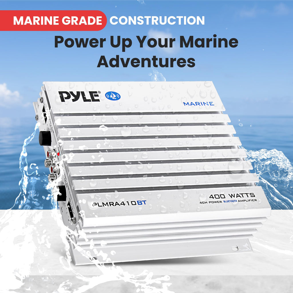 Waterproof 4 Channel 400W Bluetooth Marine Amplifier J3284