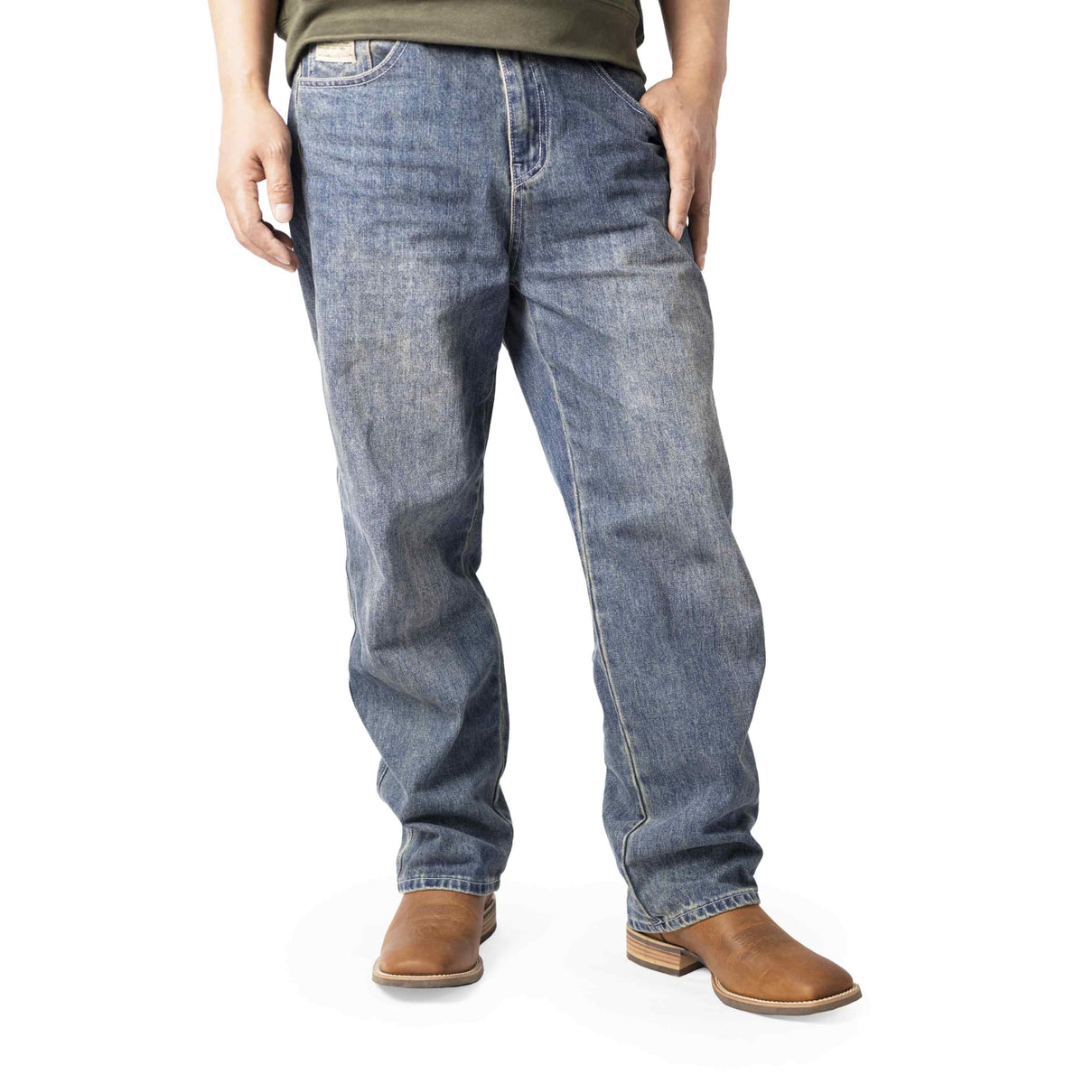 Cowboy Boots for Men Full-Grain Cowhide Square Toe Western Boot Q299688
