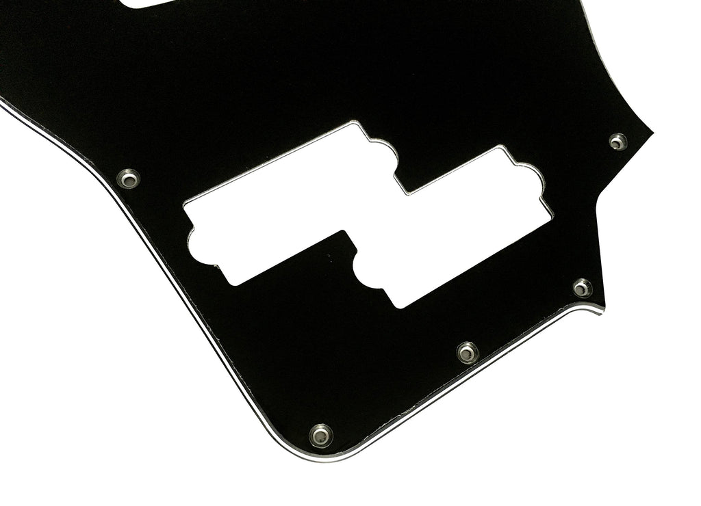 Black 3 Ply Short Scale Bass Guitar Pickguard Y584