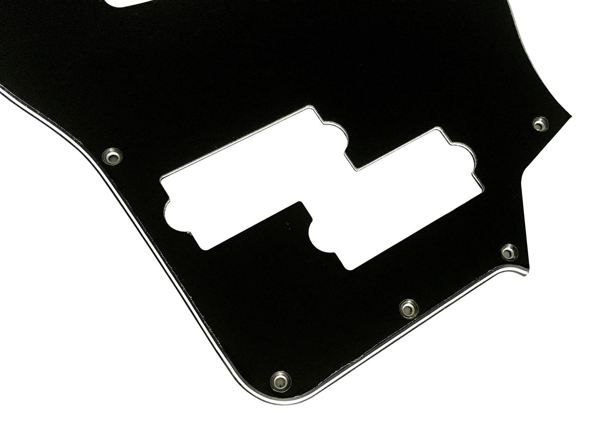 Black 3 Ply Short Scale Bass Guitar Pickguard Y584