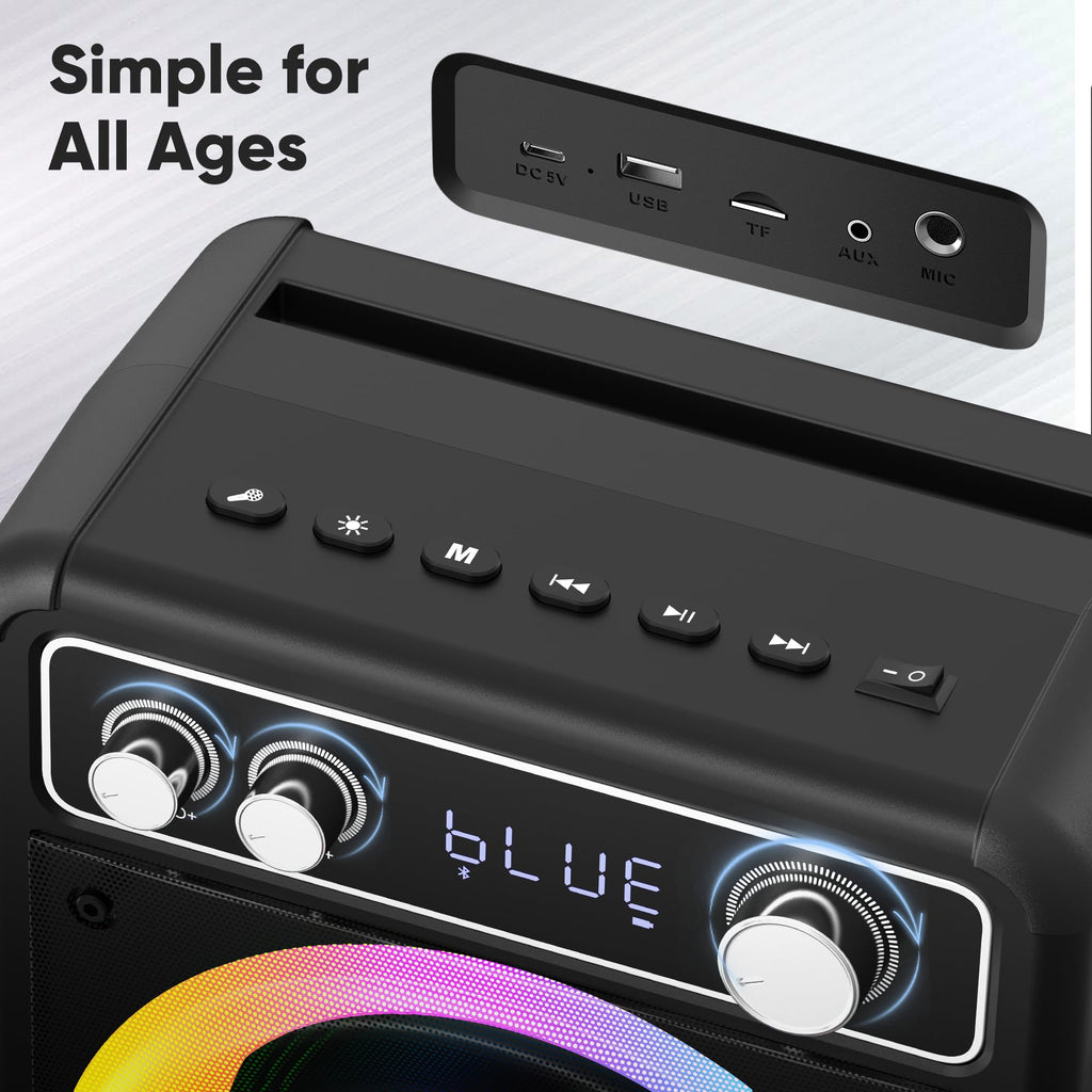 Karaoke Machine with 2 Wireless Mics J964