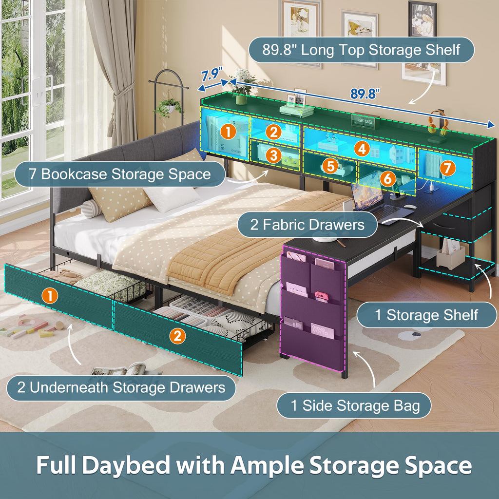 Corner Bed with Storage and Desk Z100688